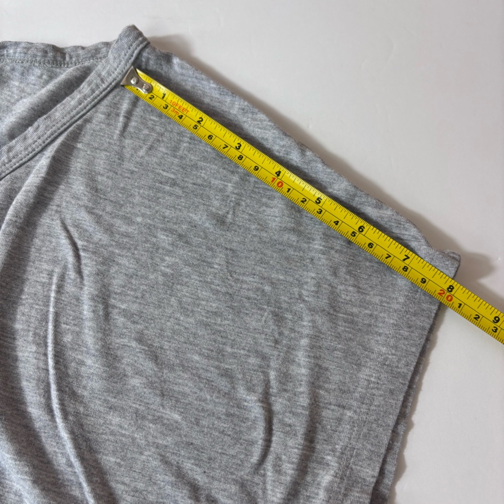 H&M Basic Short Sleeve Women's Jersey Midi Dress Waist Defined Gray Size Small - Picture 10 of 11